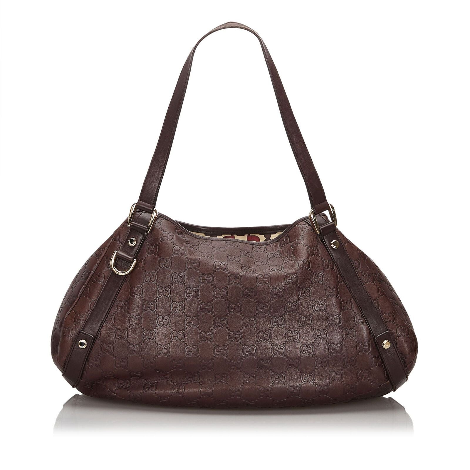 Gucci Guccissima Brown Leather Tote Style 1