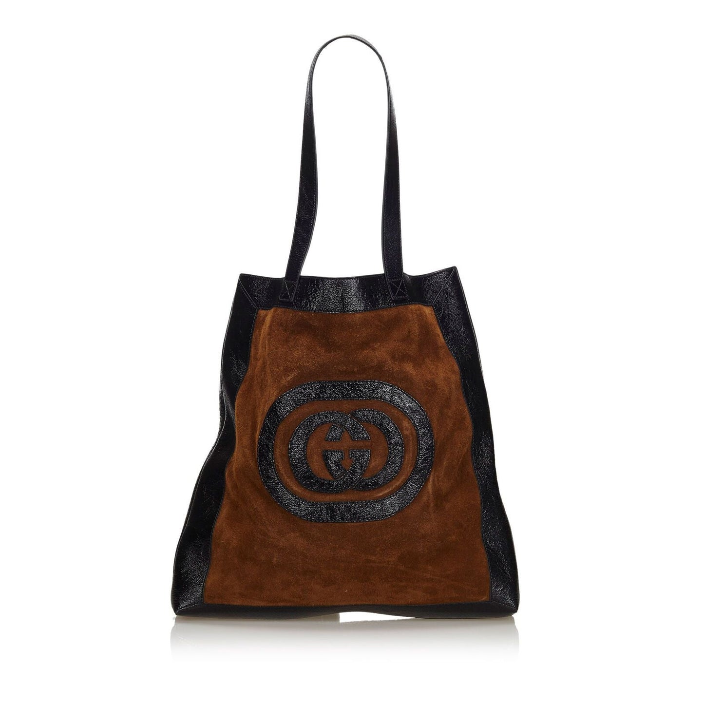 Gucci Ophidia Brown Leather Suede Tote