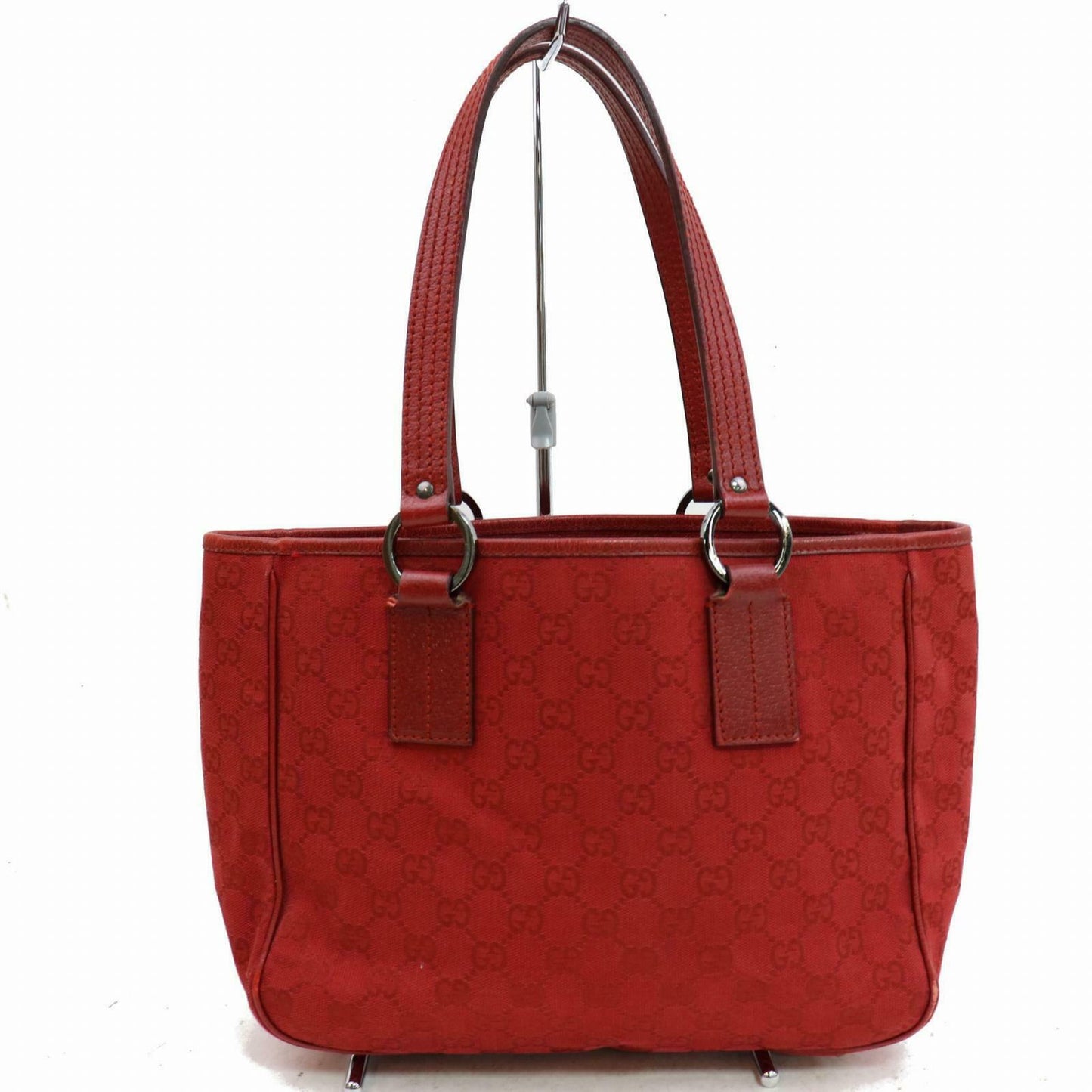 Gucci Red Canvas Tote Style 1