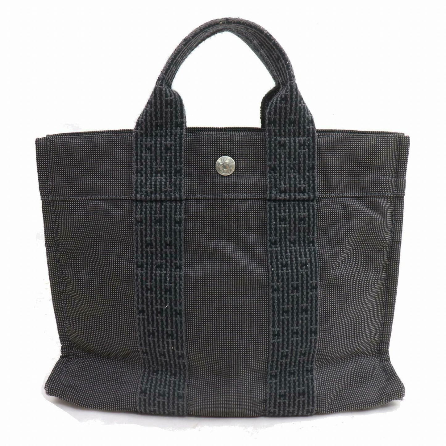 Luxury Hermes Tote Bag Gray Canvas (SHC1-15994)