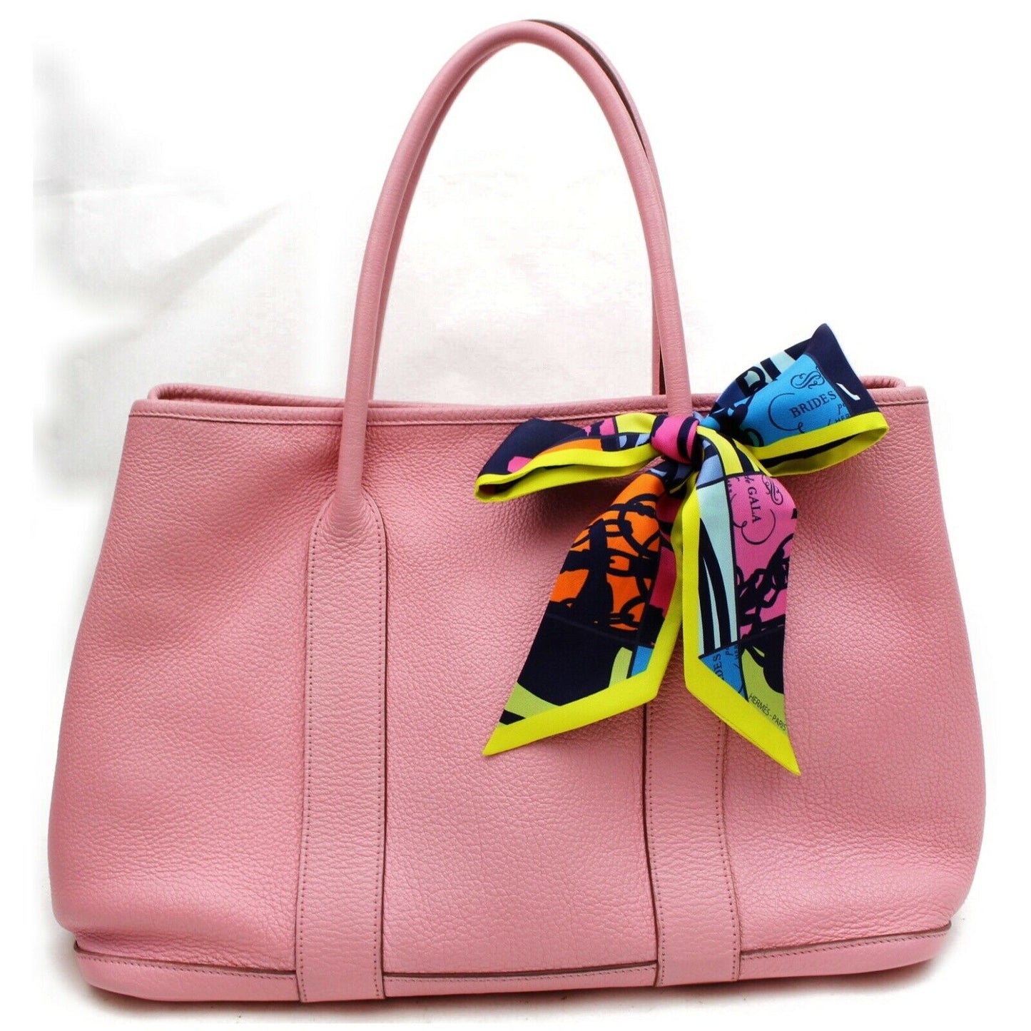 Luxury Hermes Tote Bag Garden Party Pm Pink Negonda Leather (SHC1-16970)