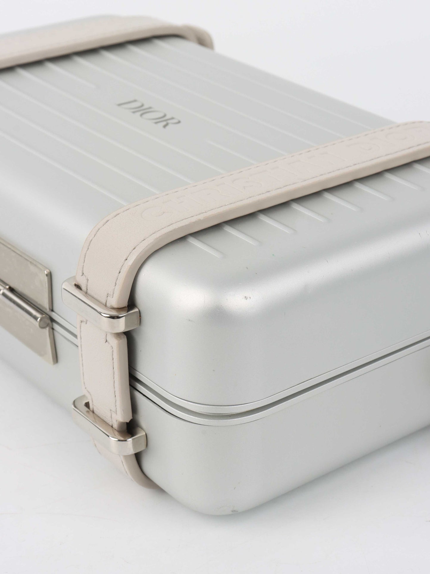 Dior x RIMOWA Silver Personal Clutch Case.