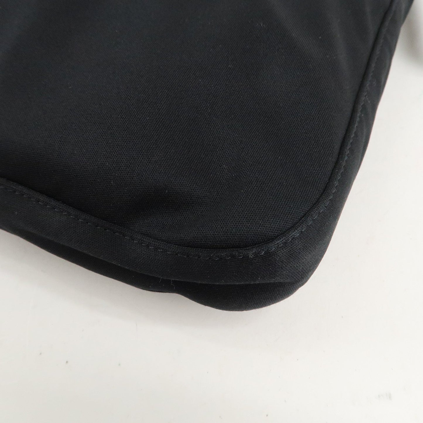 FENDI Polyester Leather Shoulder Bag Black 26727