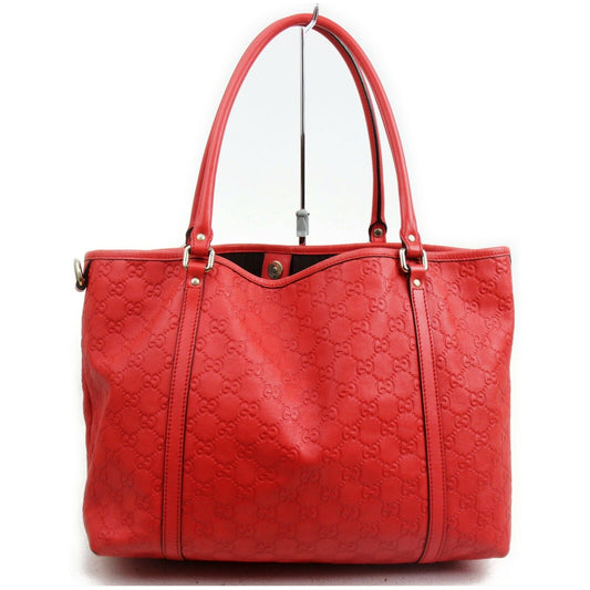 Gucci Red Leather Tote Style 1