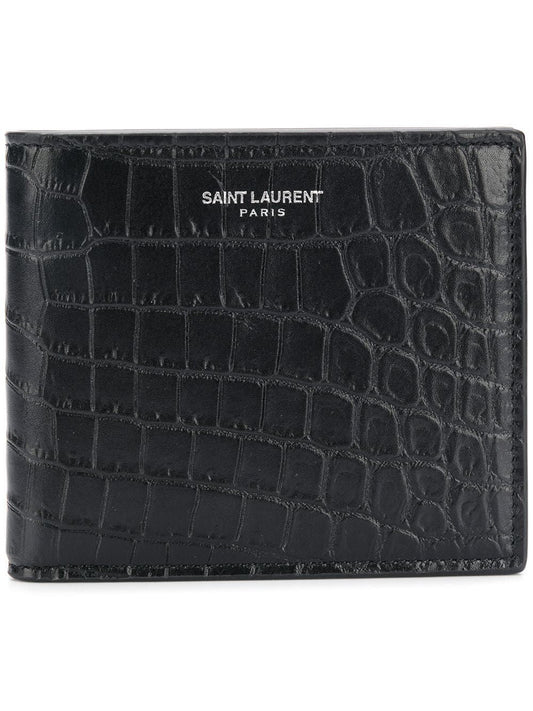 Luxury Saint Laurent Trending 2025 Men's Ysl Pfu(128Y)Saint Cocco Print in Nero/Nero | 396307DZEDE1000