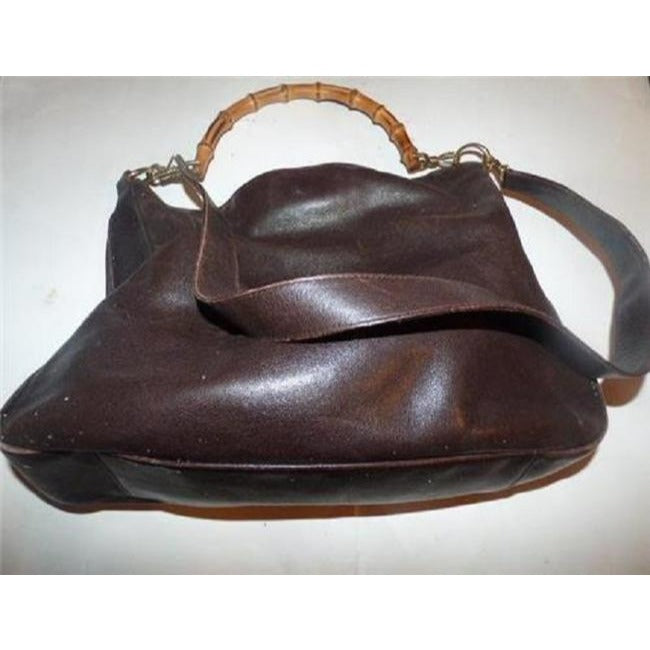 Gucci Vintage Two Way Brown Leather Hobo Bag