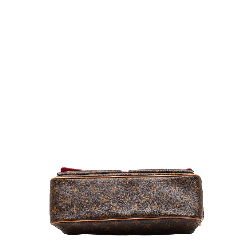Louis Vuitton Monogram Vivace MM Handbag M51164 Brown PVC Leather Louis Vuitton