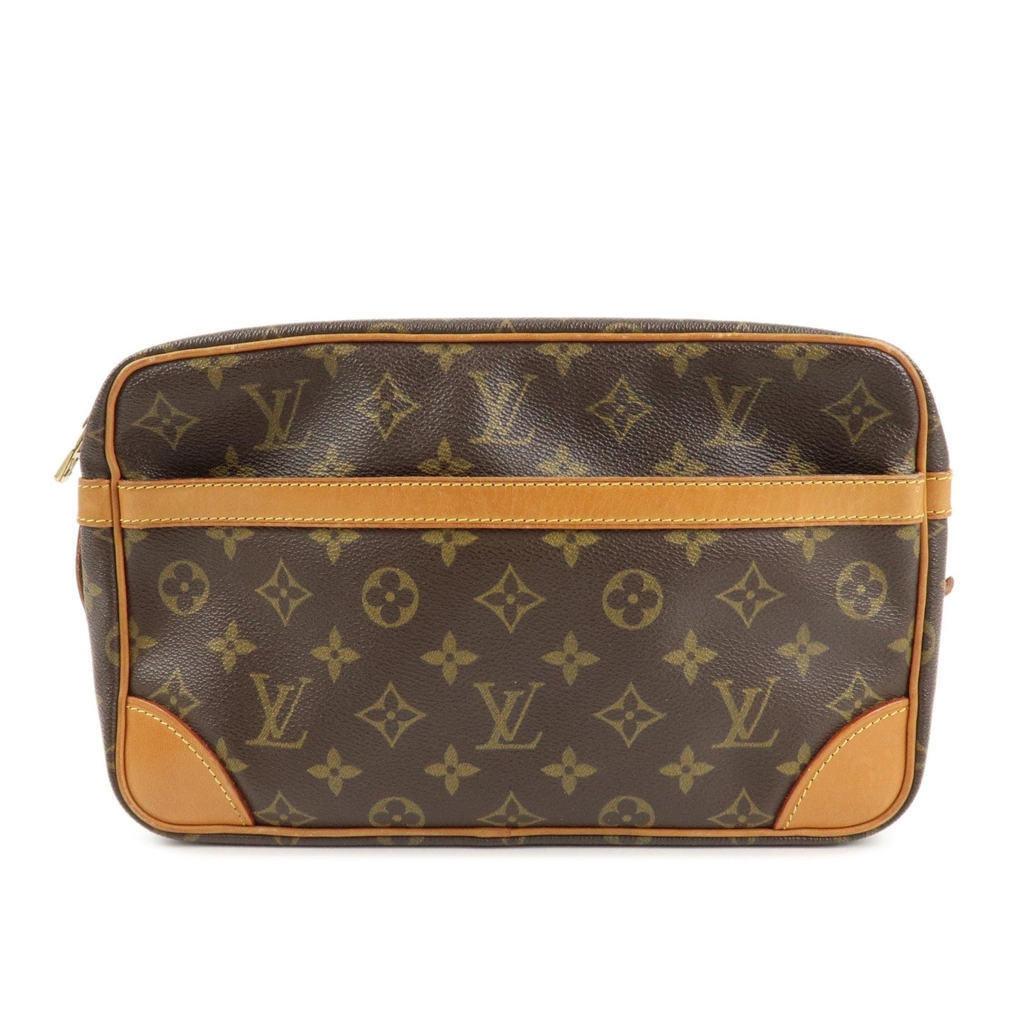 Louis Vuitton Monogram Compiegne 28 Pouch Clutch Bag Brown M51845