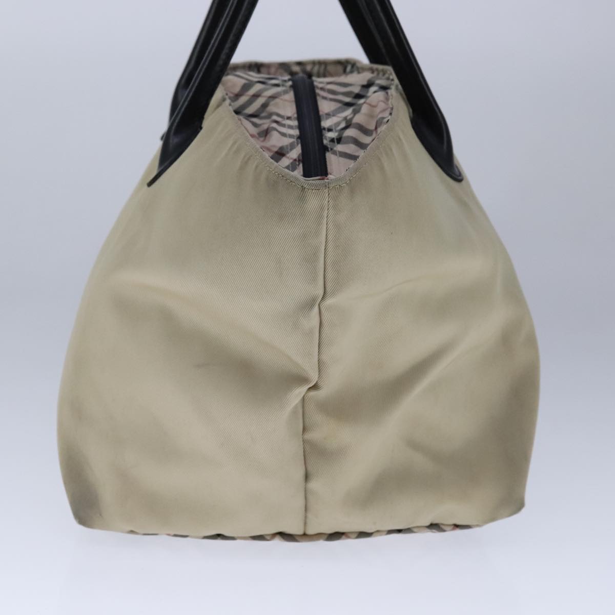 Burberry Nova Check Beige Synthetic Handbag ( )