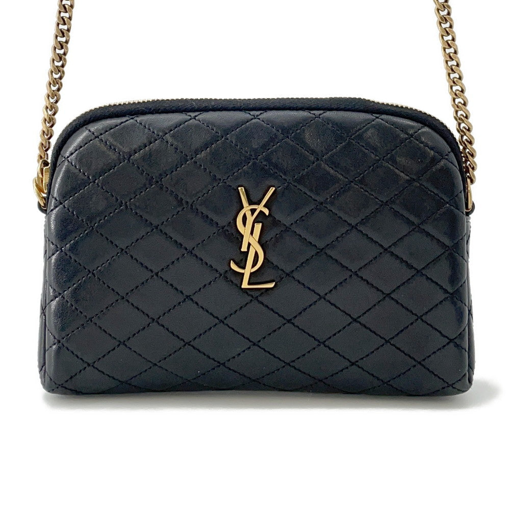 SAINT LAURENT PARIS Gabby Shoulder Bag Black733667 Leather
