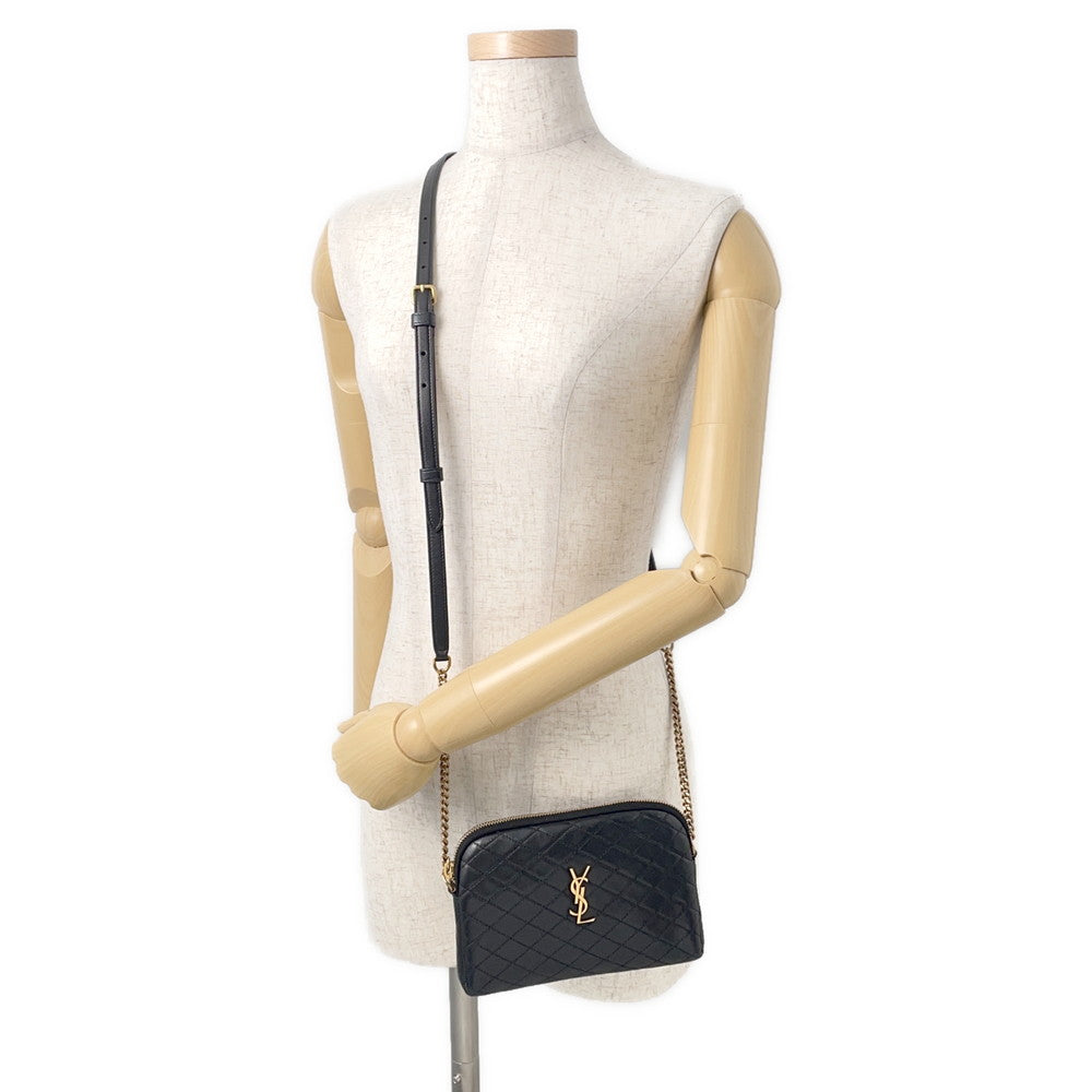 SAINT LAURENT PARIS Gabby Shoulder Bag Black733667 Leather