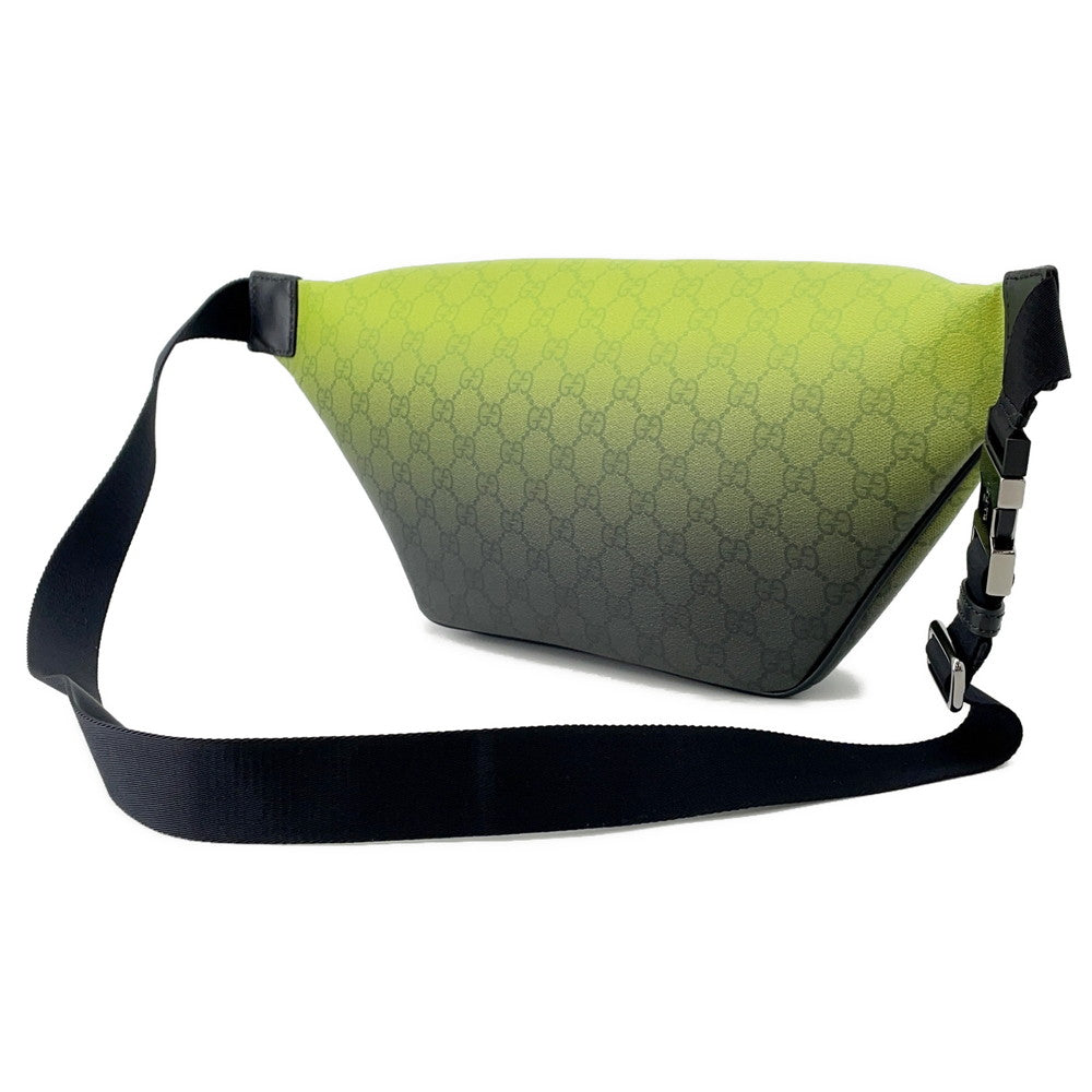 GUCCI Chroma Large Belt Bag Light Green/Black835810 GG Supreme Leather