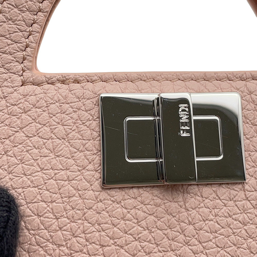 FENDI Peekaboo Selleria Card Case Pink8M0511 Calf Leather
