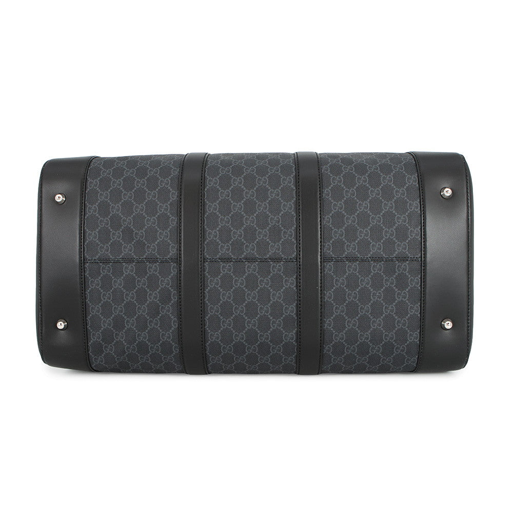 GUCCI GGBlack Carry-On Duffle Bag Black478323 GG Supreme Leather