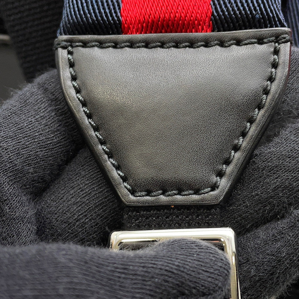 GUCCI GGBlack Backpack Black771158 GG Supreme Leather Size Medium
