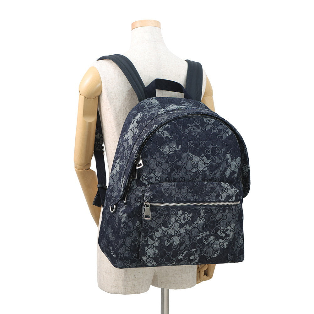 GUCCI GGDenim Backpack Dark Blue849008 GGDenim Size Large