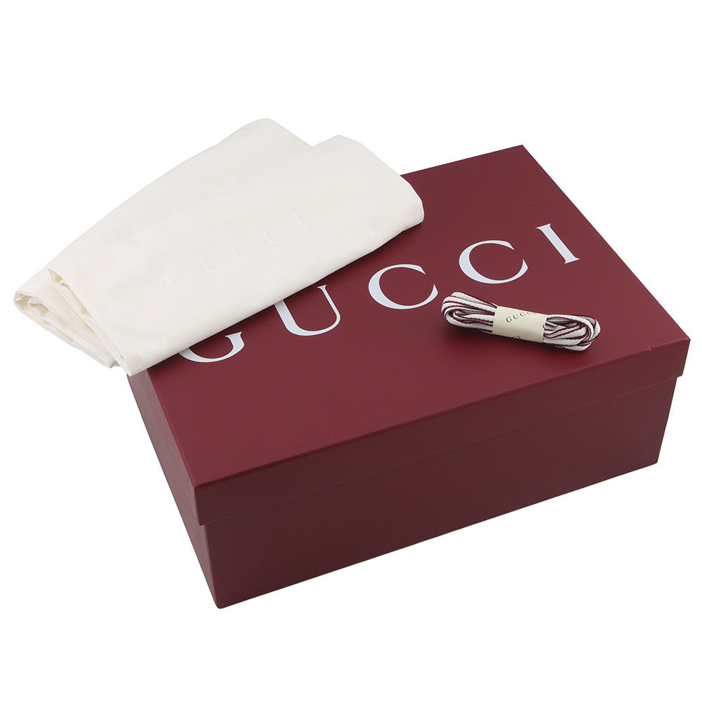 GUCCI GUCCI 2.0 Men's Sneakers New Griotte?814040	 Mesh Leather Size 7 1/2