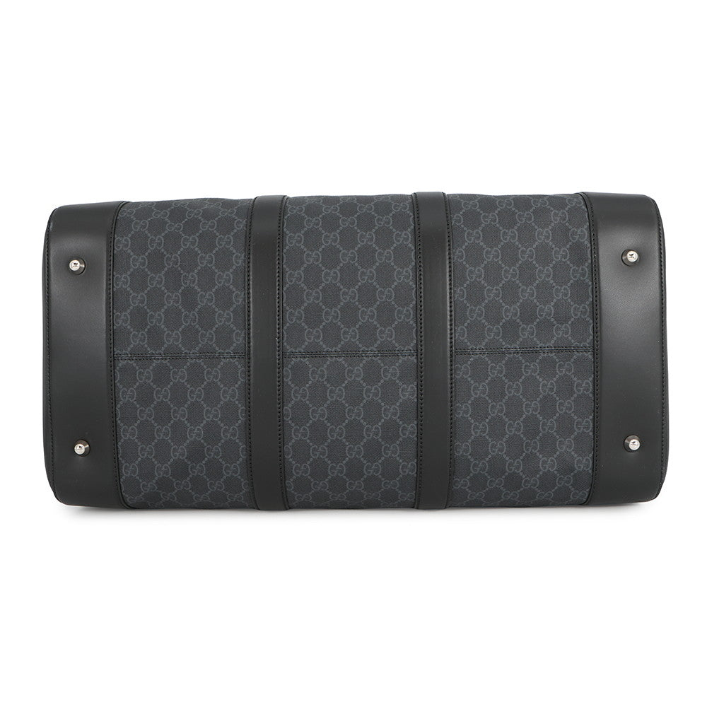 GUCCI GG Supreme Travel Bag Black/Gray478323 GG Supreme Leather