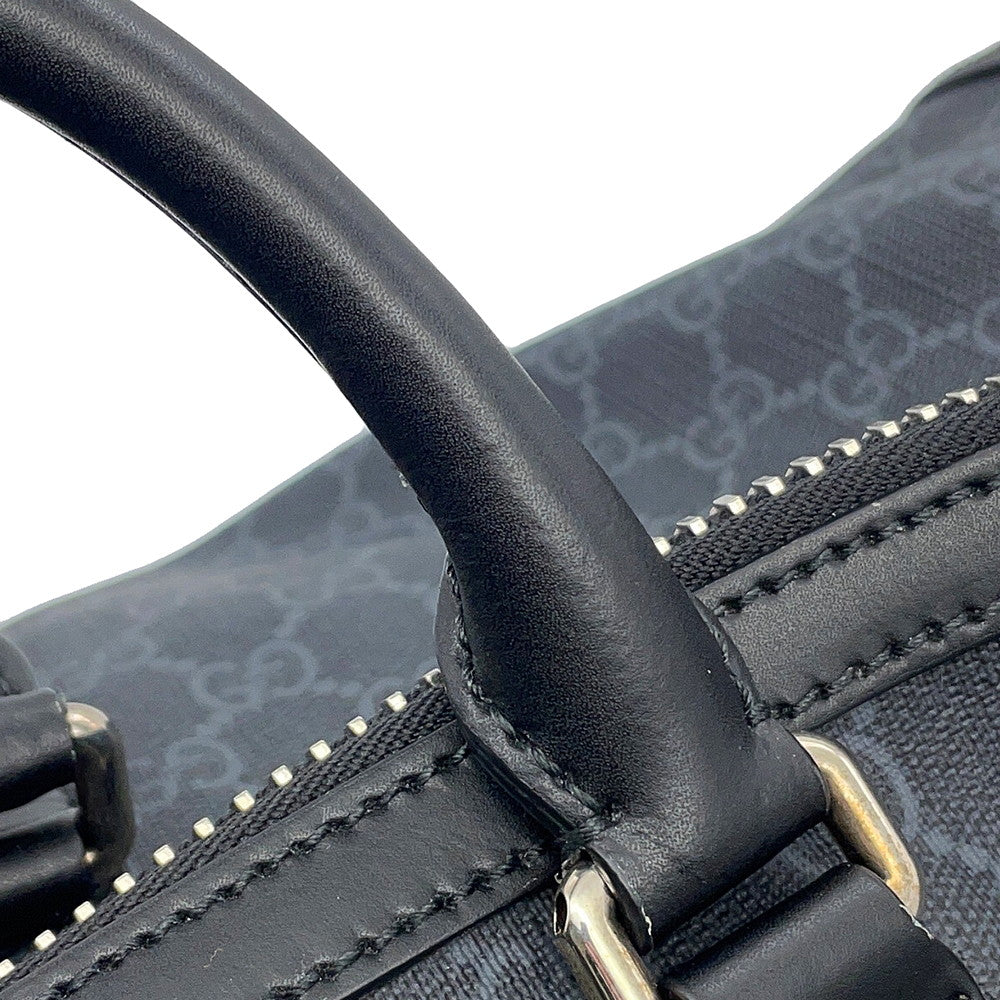 GUCCI GG Supreme Travel Bag Black/Gray478323 GG Supreme Leather