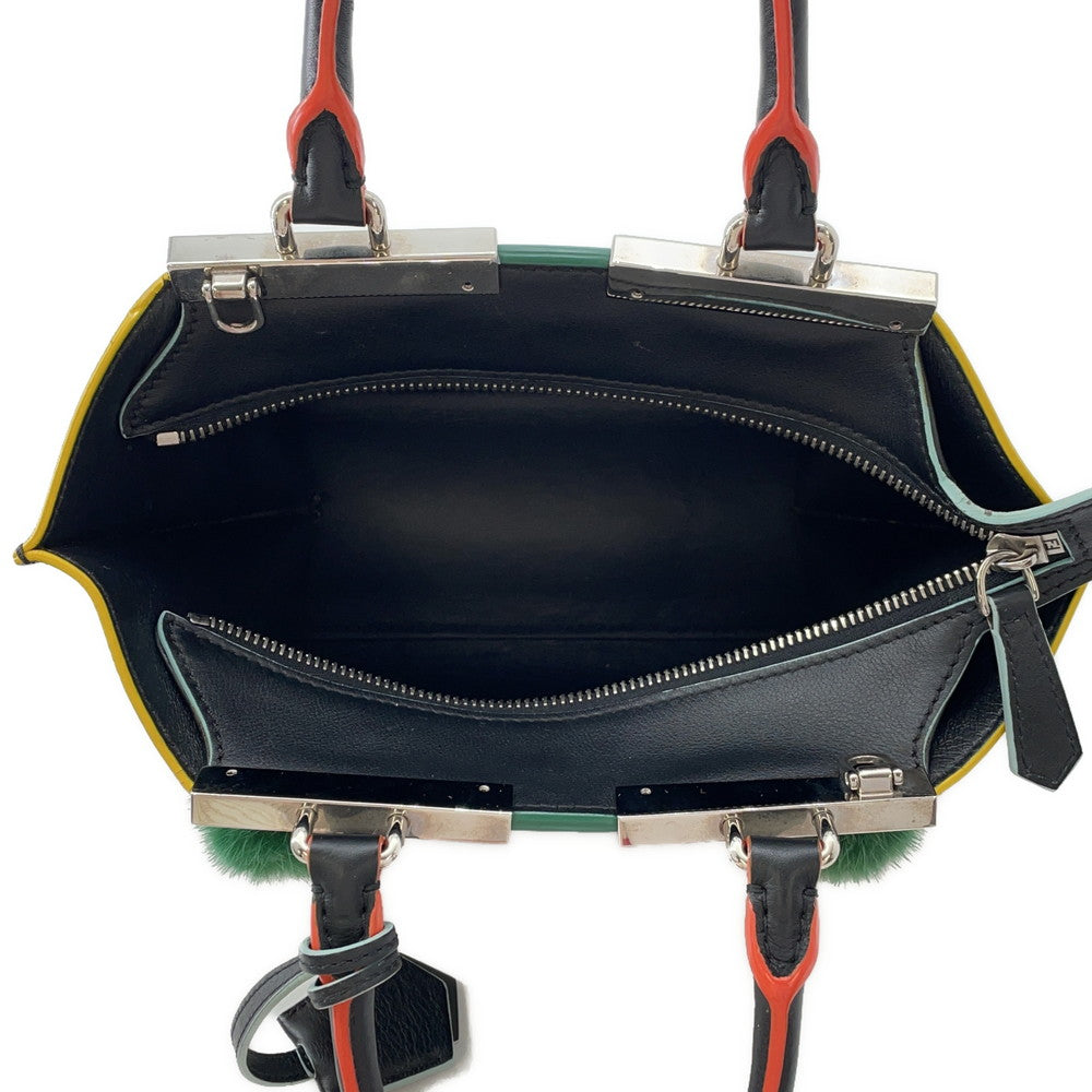 FENDI Petit Trois Jules Black8BH333 Leather