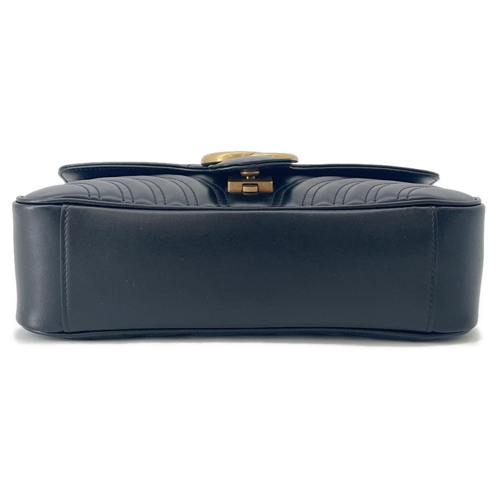 GUCCI GG Marmont ChainShoulder Bag Black443497 Leather