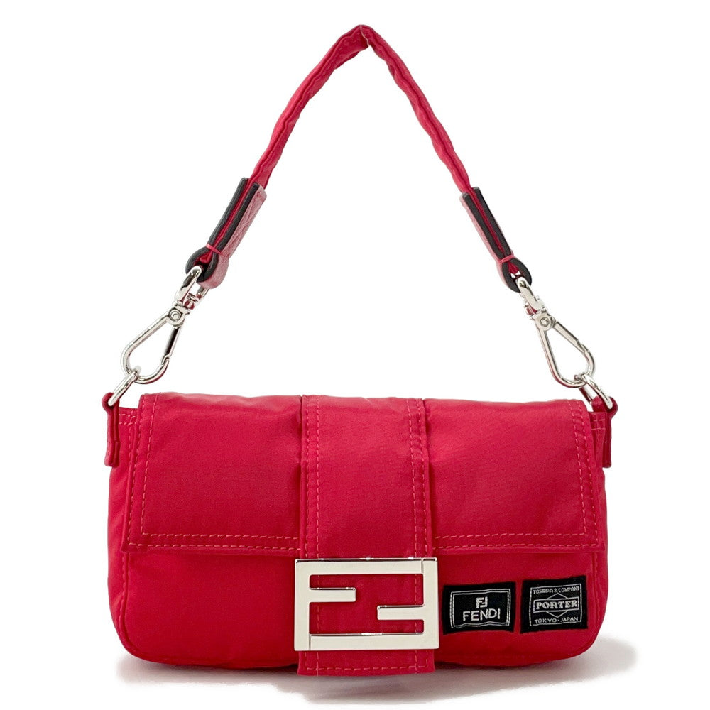 FENDI Mamma Baguette Porter Collaboration Red7AS138 Nylon Size Mini