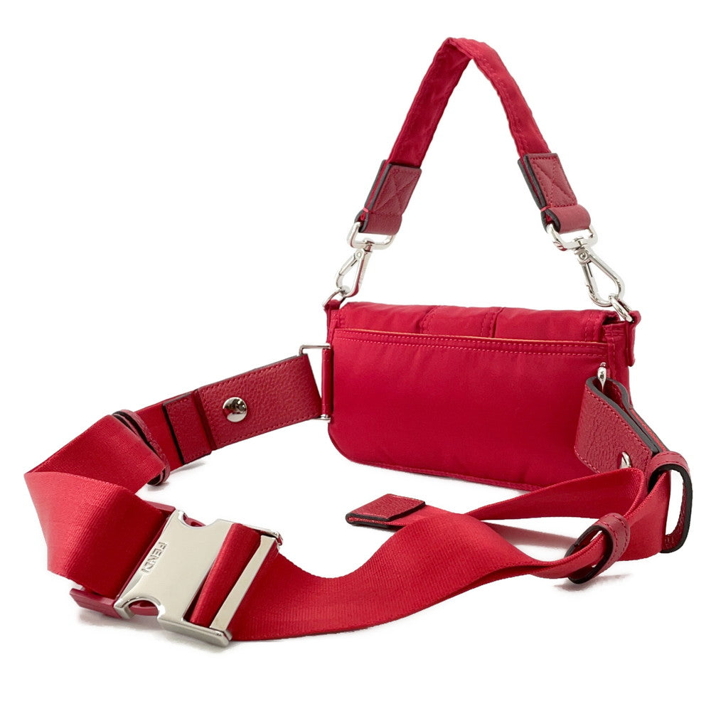 FENDI Mamma Baguette Porter Collaboration Red7AS138 Nylon Size Mini