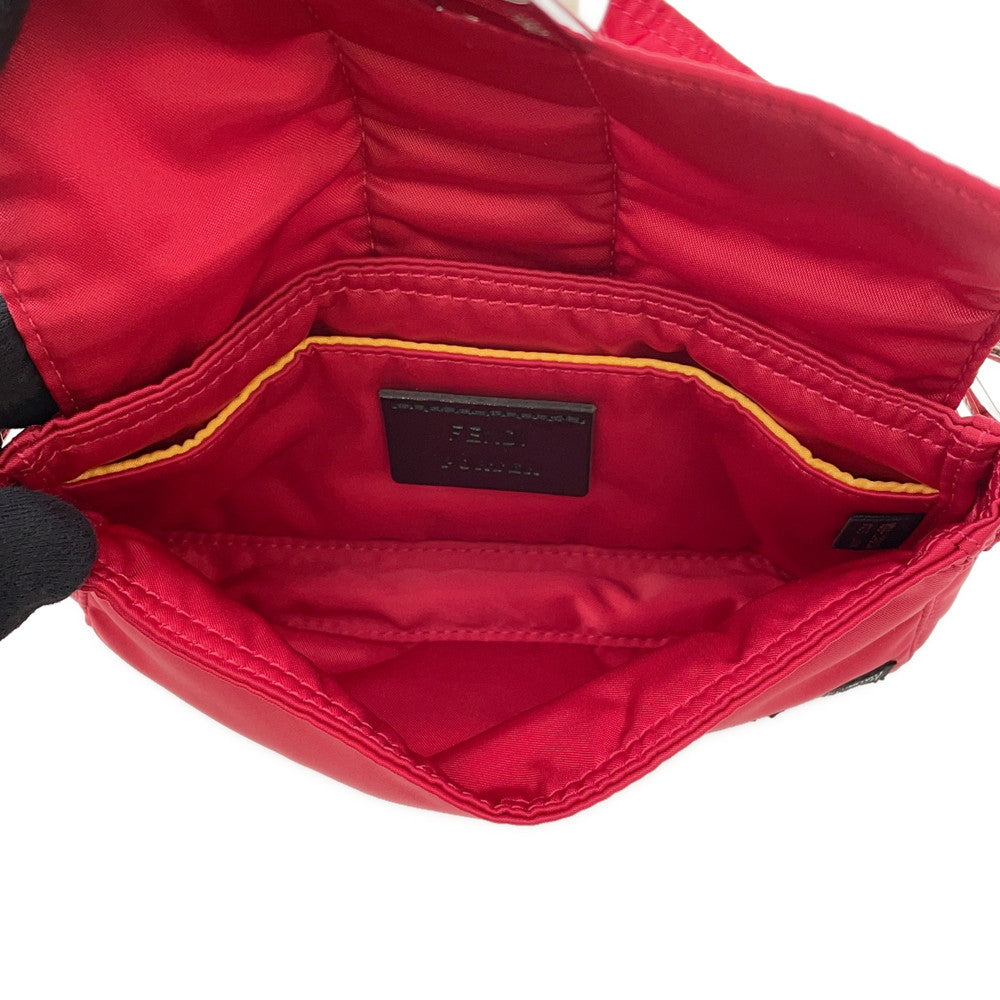 FENDI Mamma Baguette Porter Collaboration Red7AS138 Nylon Size Mini