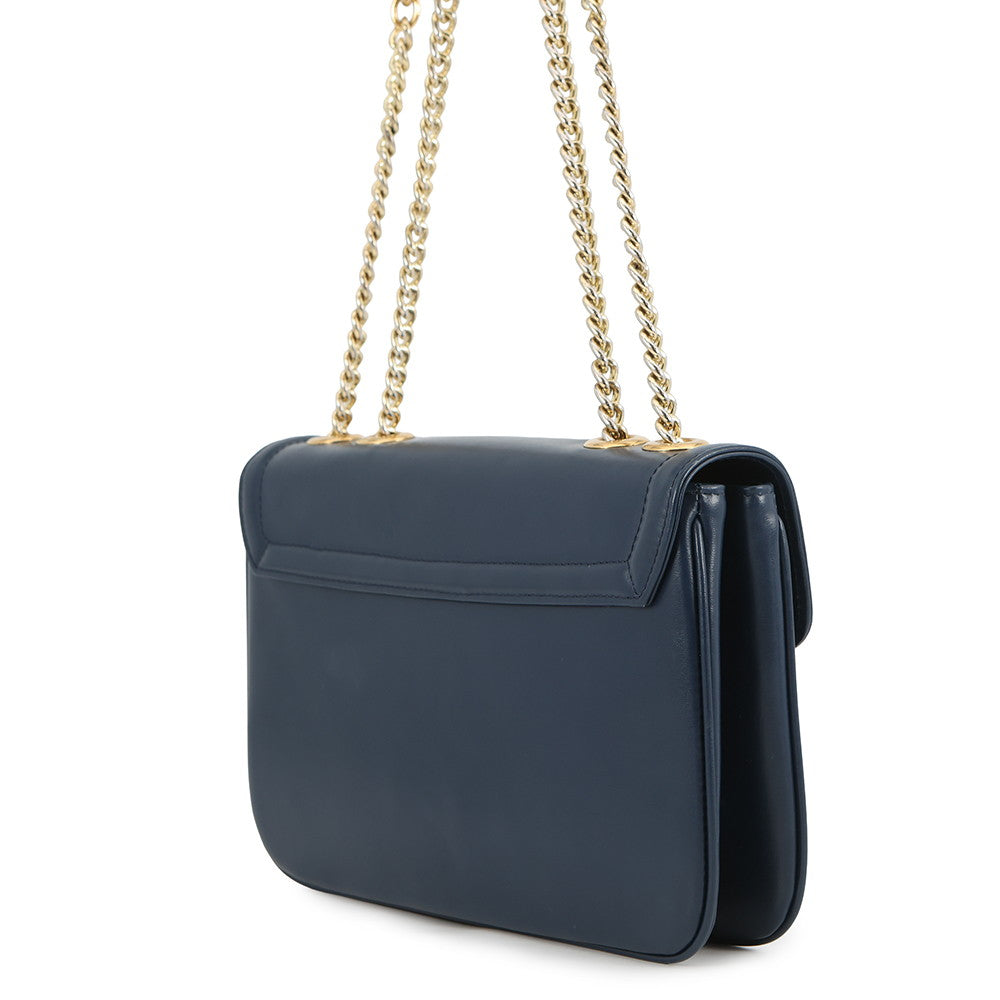 GUCCI Raja ChainShoulder Navy537241 Leather Size Medium