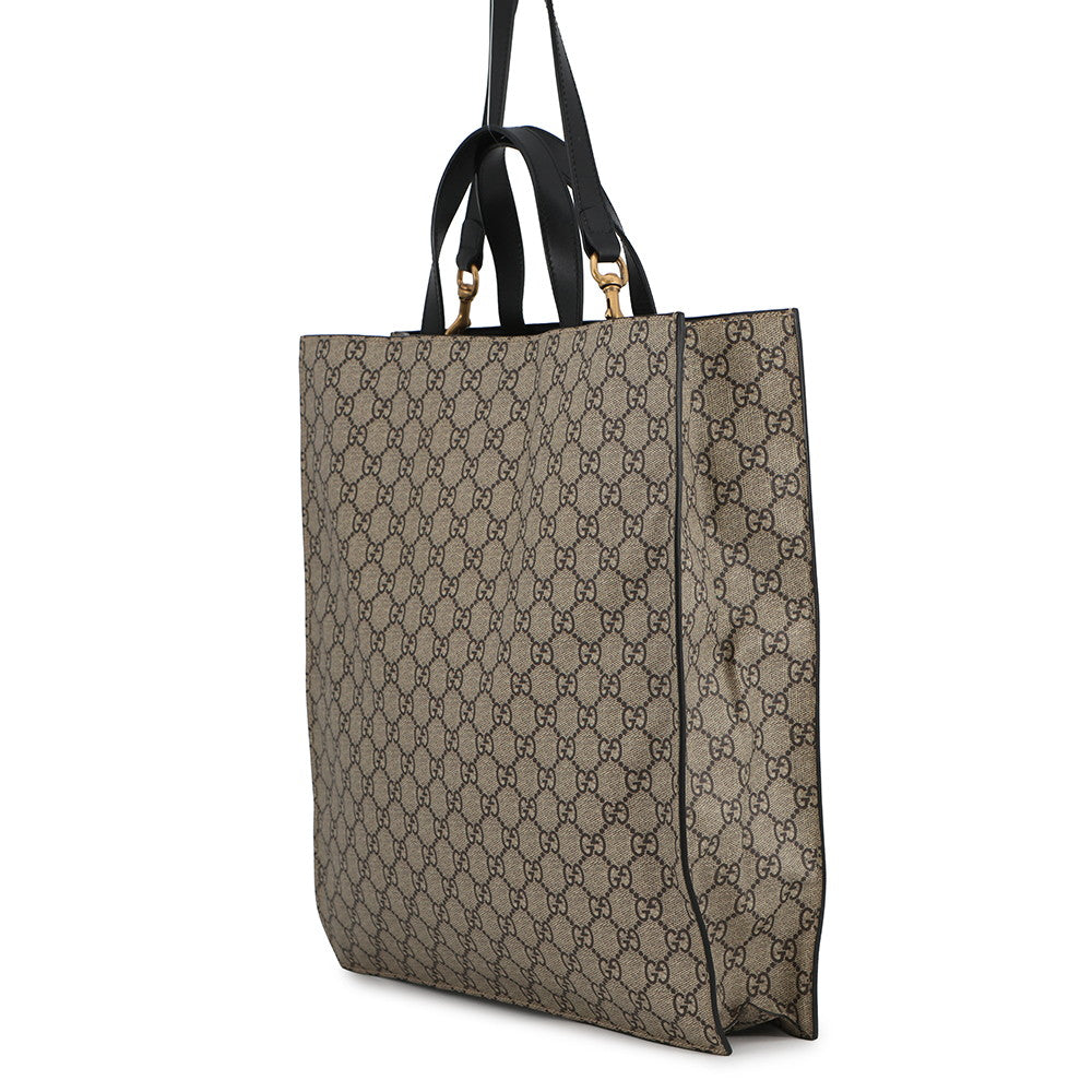 GUCCI GG Supreme TigerTote Bag Beige/Black450950 GG Supreme