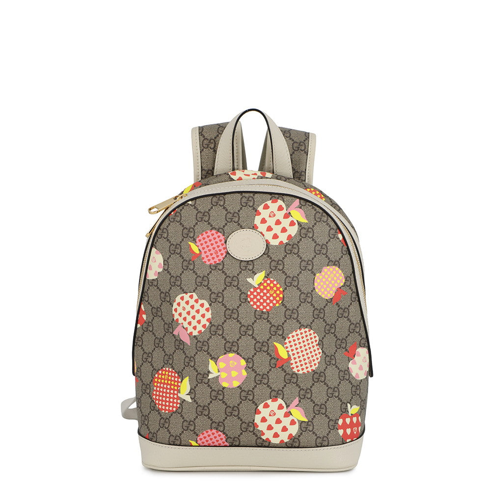 GUCCI GG Supreme Backpack Apple Beige/Ivory552884 GG Supreme Leather