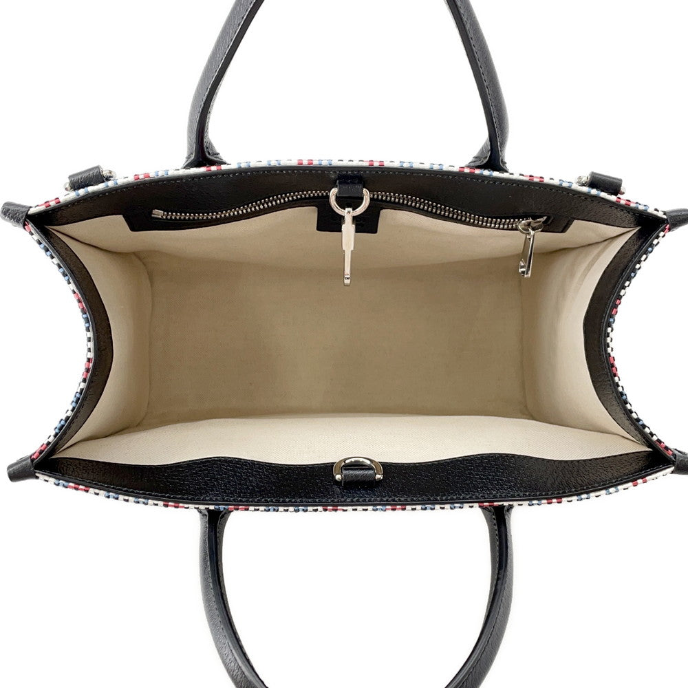 GUCCI Embroidery Tote Bag Multicolor659983 Canvas Leather