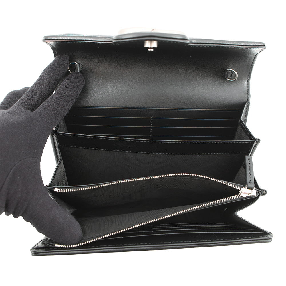 GUCCI GG Marmont ChainShoulder Black474575 Leather