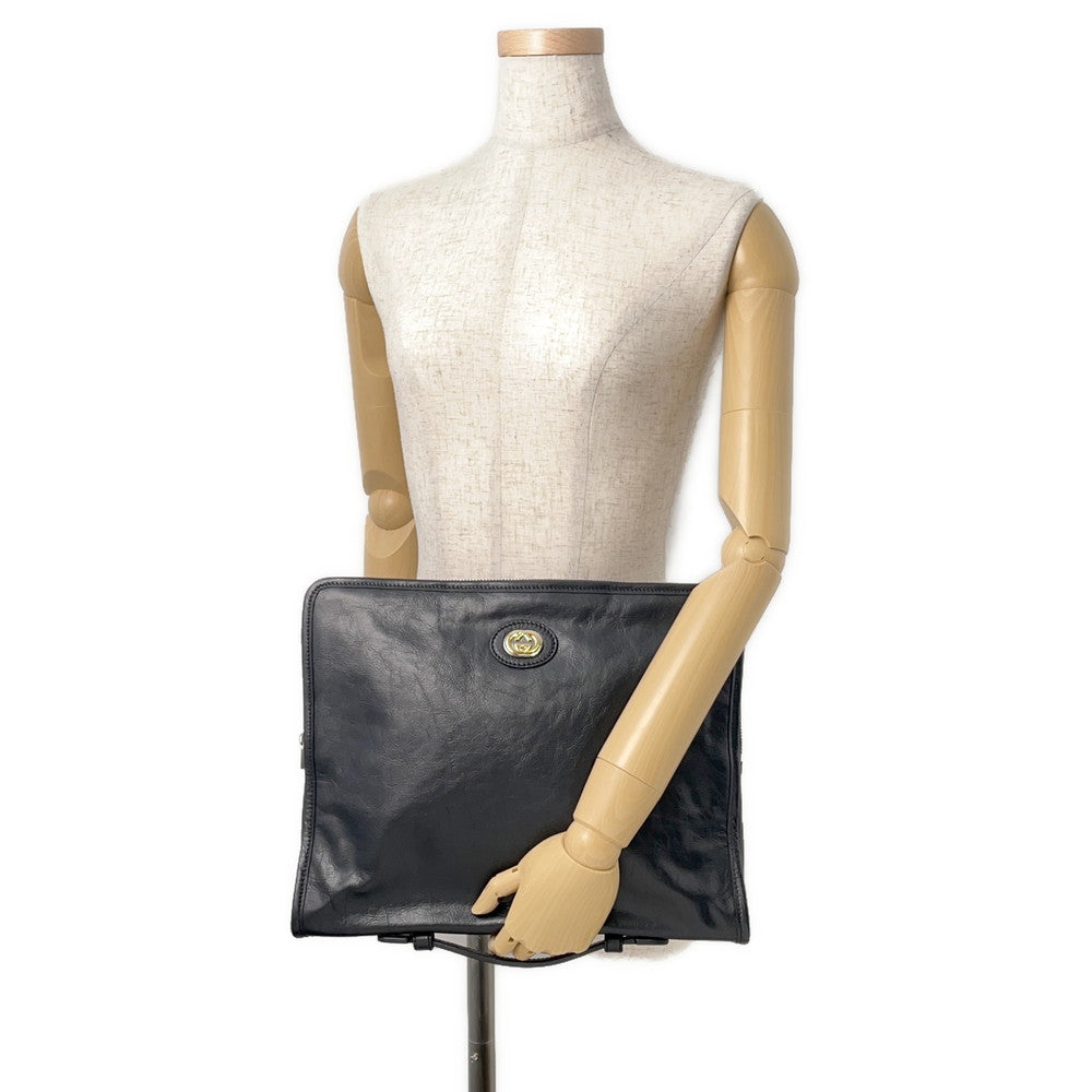 GUCCI Clutch Bag Black575829 Leather
