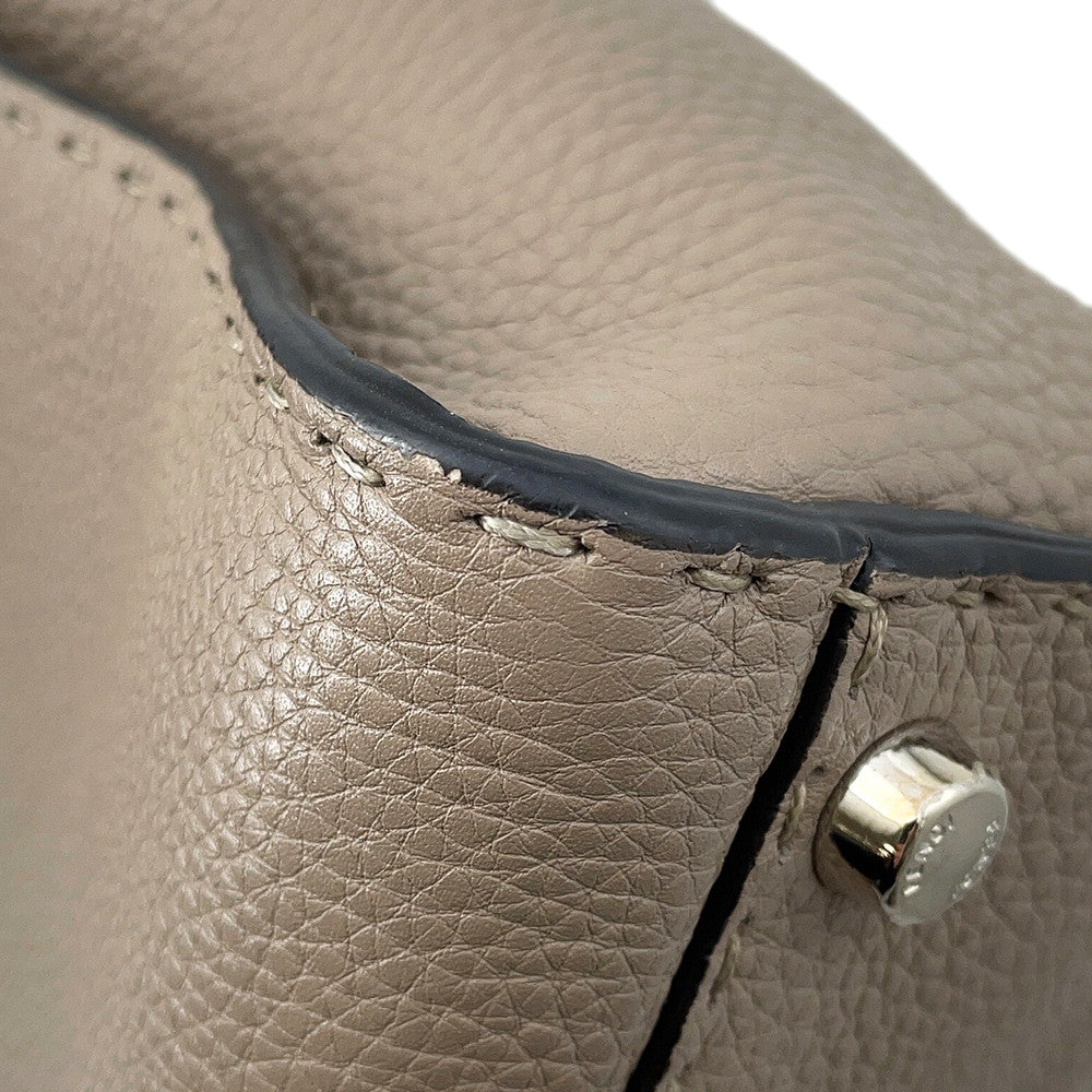 FENDI Peekaboo Selleria Greige8BN290 Leather Size regular