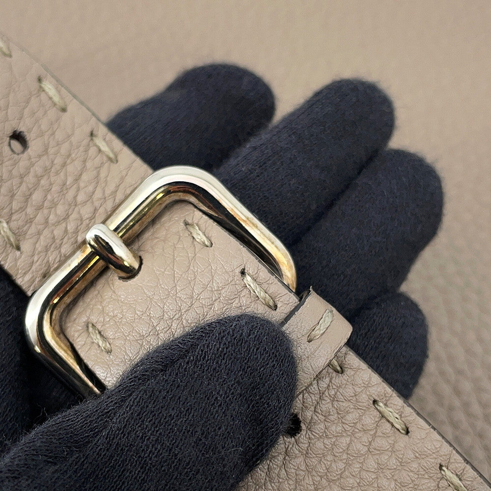 FENDI Peekaboo Selleria Greige8BN290 Leather Size regular