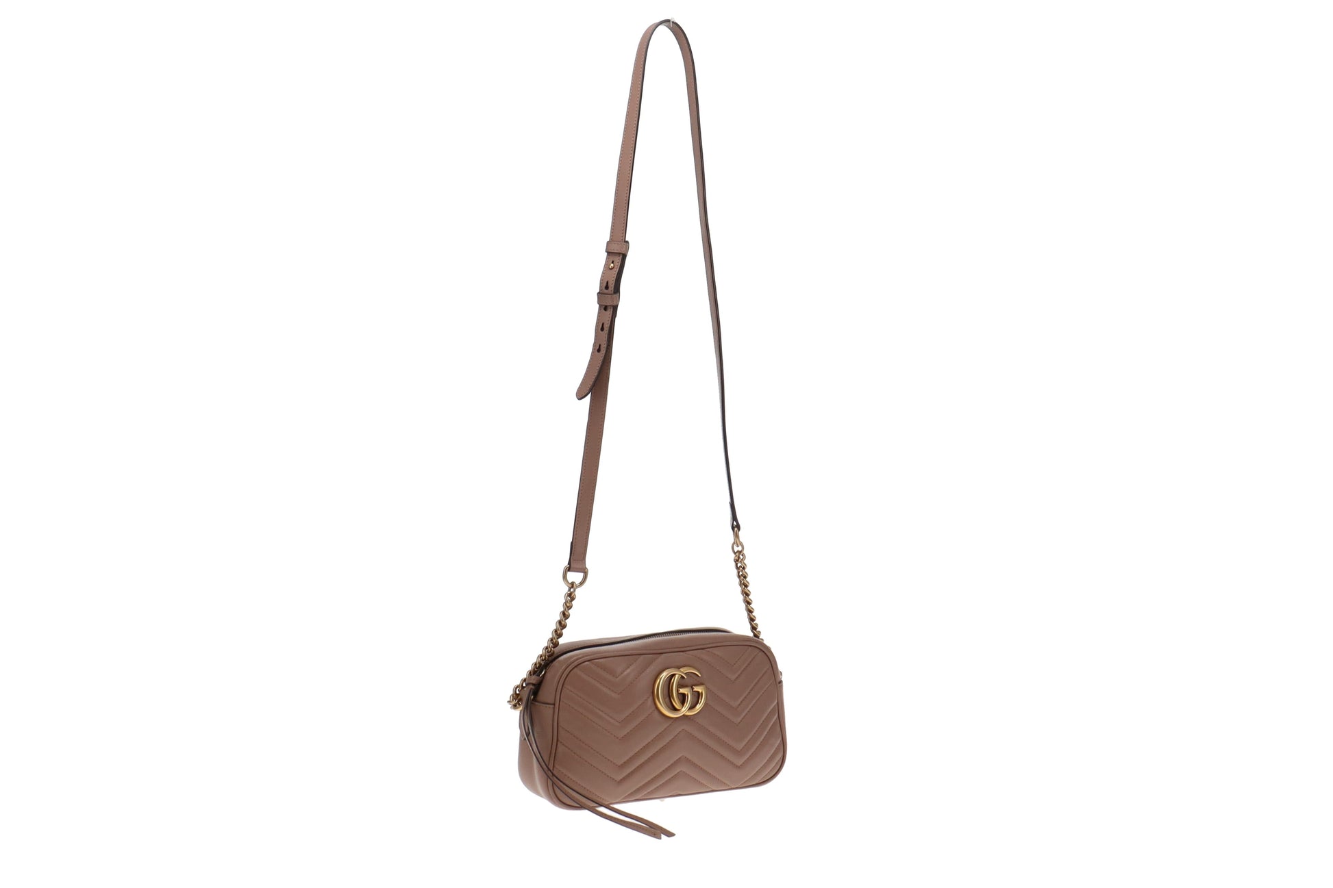 Gucci GG Marmont Pink Leather Crossbody