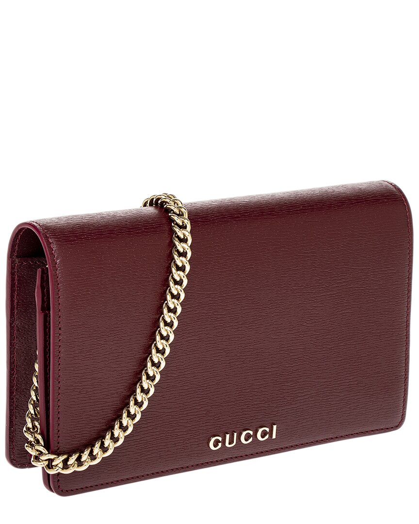 Gucci Script Leather Wallet On Chain