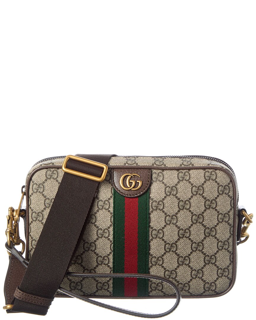 Gucci Ophidia Small Gg Supreme Canvas & Leather Crossbody