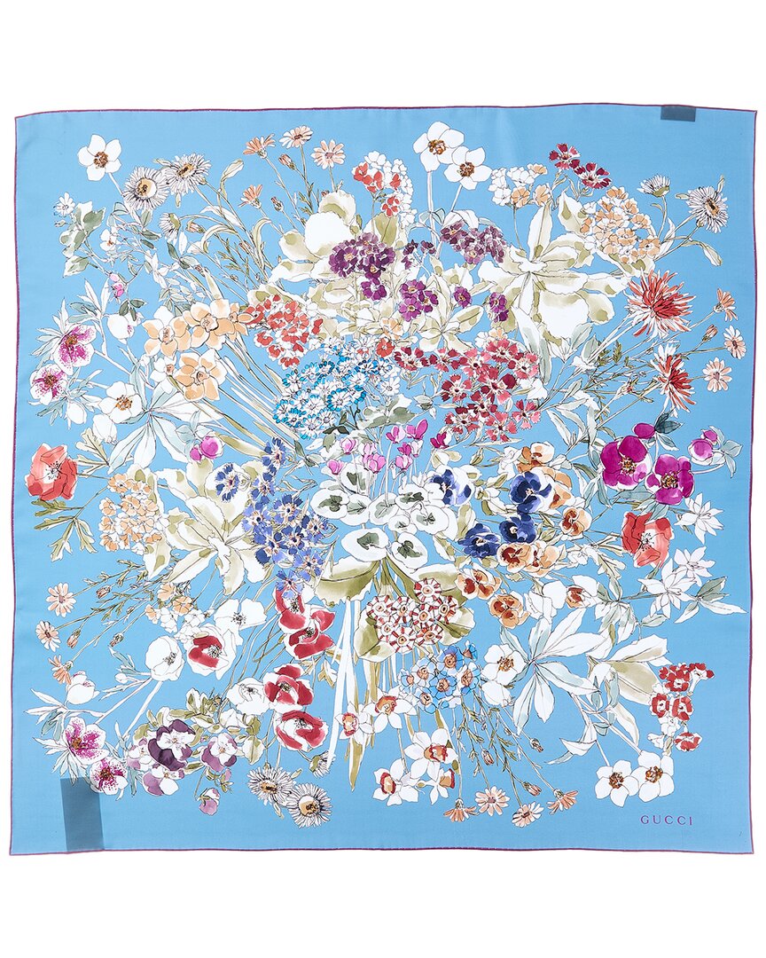 Gucci Gg Printed Silk Scarf