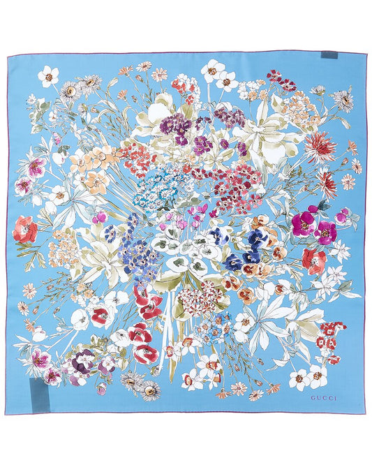 Gucci Gg Printed Silk Scarf