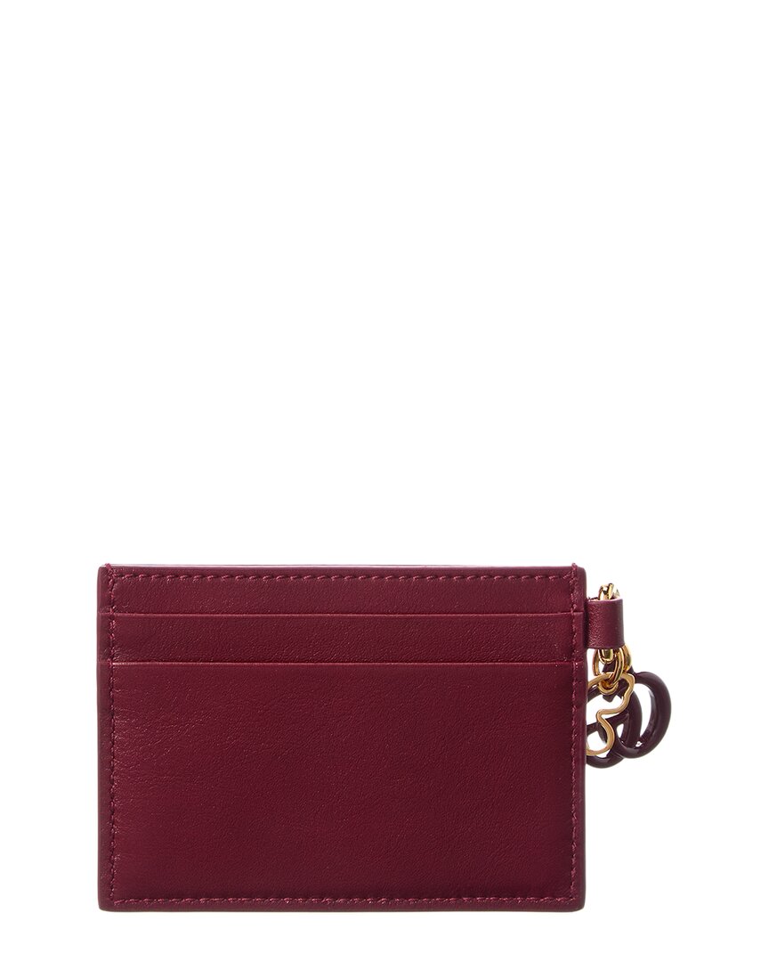Gucci Double G Butterfly Charm Leather Card Case