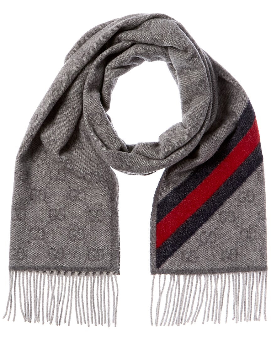 Gucci Gg Web Nikky Wool Scarf