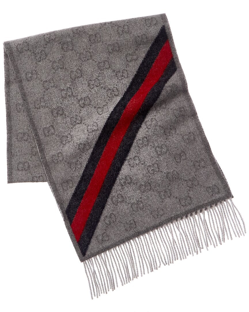 Gucci Gg Web Nikky Wool Scarf