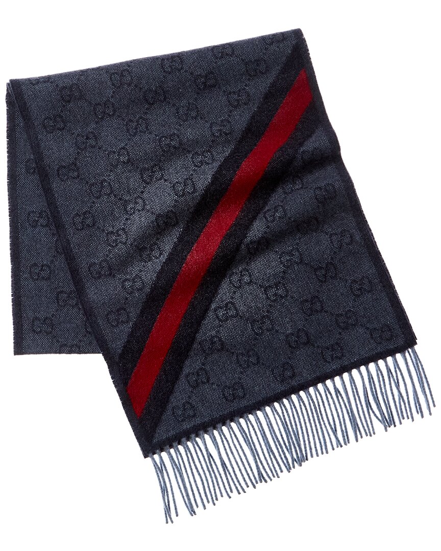 Gucci Gg Web Nikky Wool Scarf