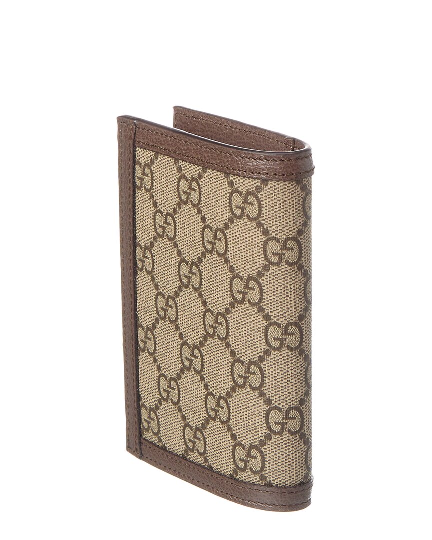 Gucci Ophidia Gg Supreme Canvas & Leather Passport Case