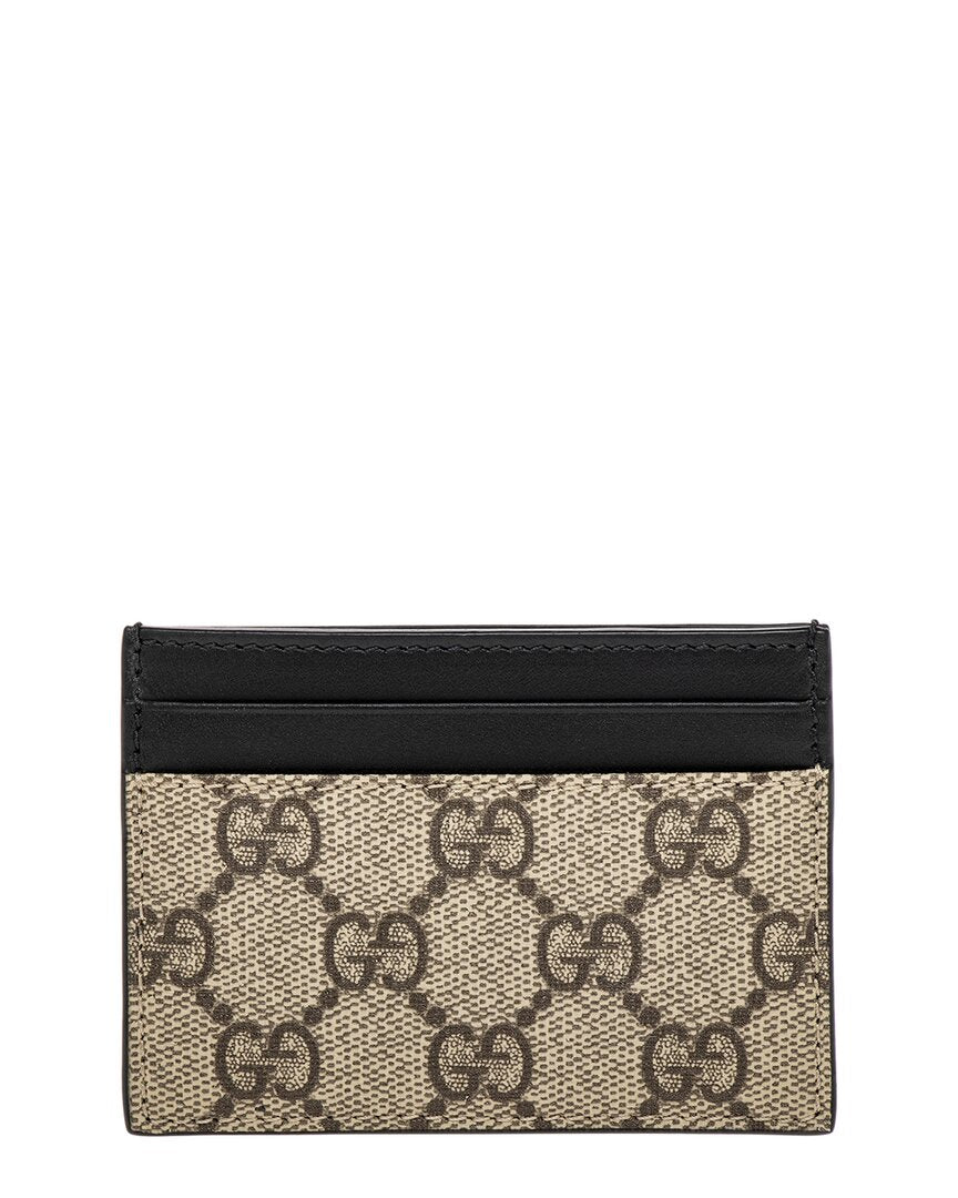 Gucci Gg Supreme Canvas & Leather Card Case