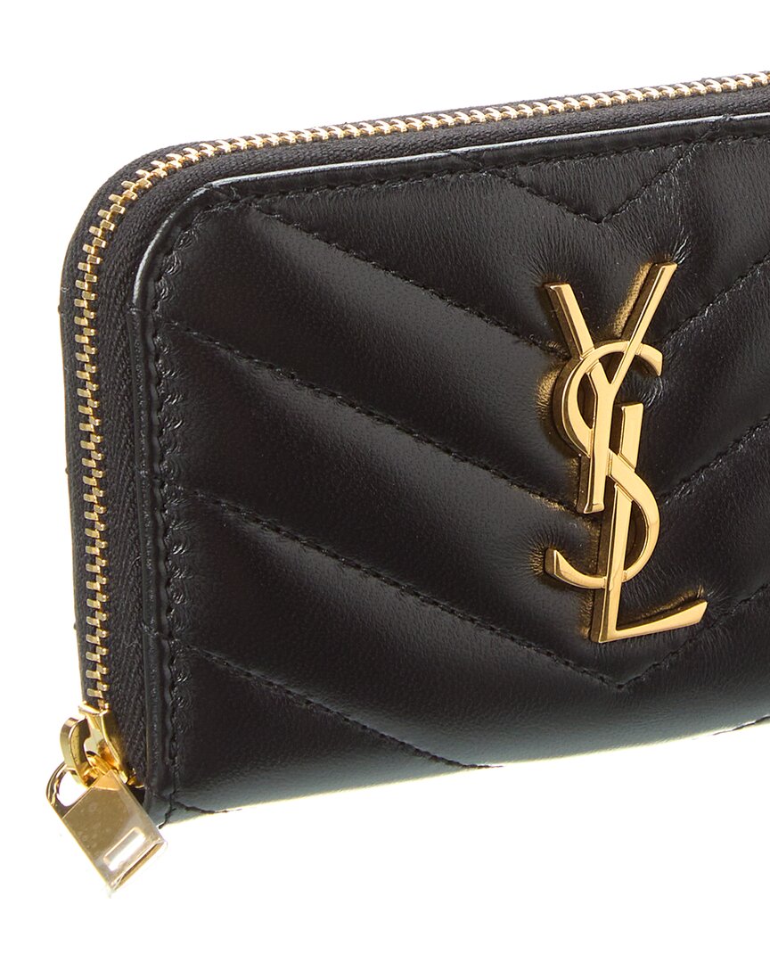 Saint Laurent Cassandre Matelasse Leather Coin Card Wallet