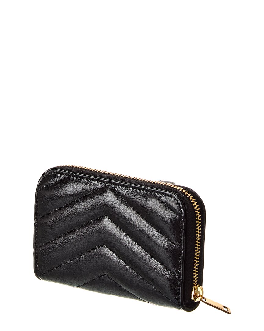 Saint Laurent Cassandre Leather Zip Around Wallet, Os, Black