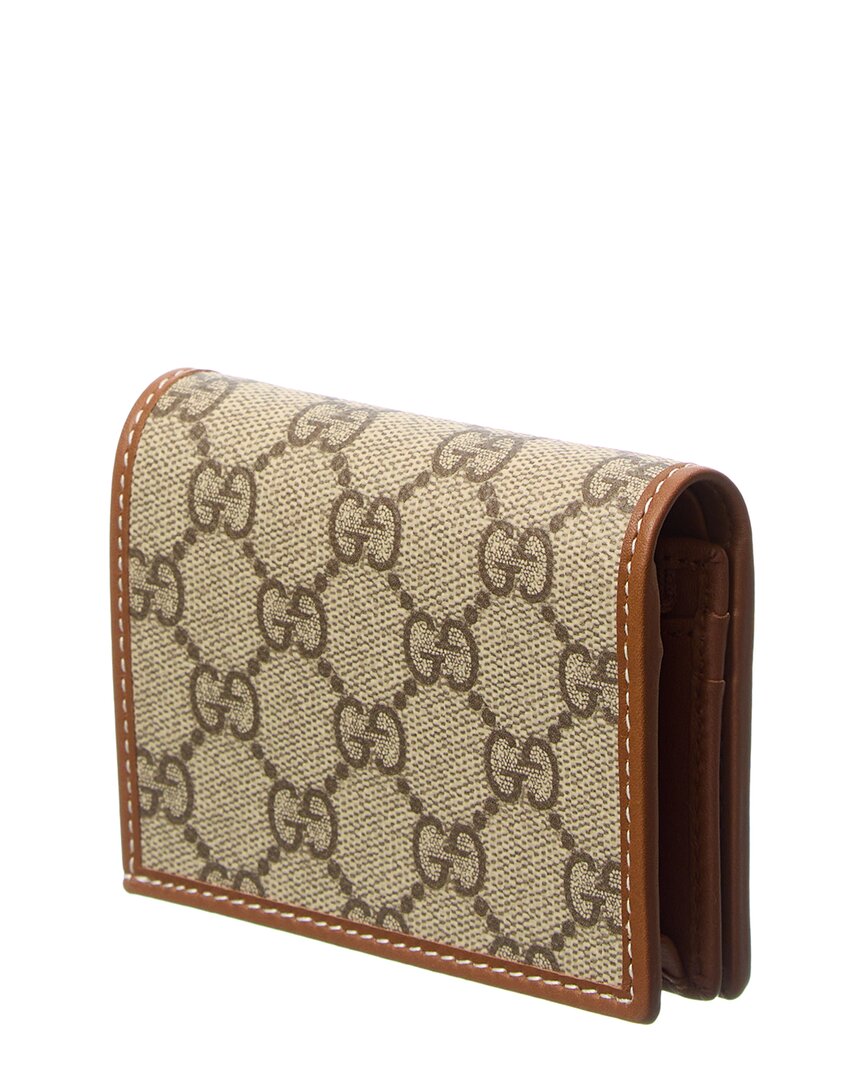Gucci Horsebit 1955 Gg Supreme Canvas & Leather Card Case